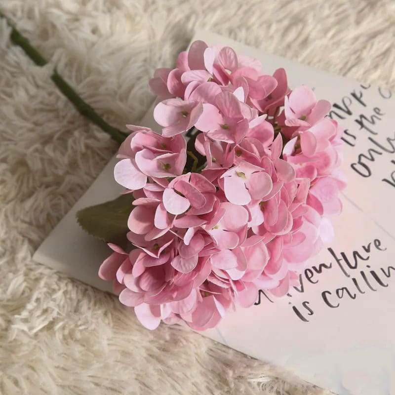Fleur Artificielle Hortensia Rose Clair