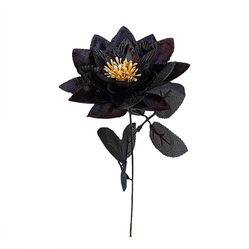 Fleur de Lotus Artificielle Noir