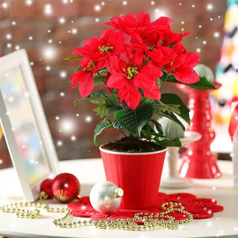 Fleur de Noël Poinsettia Artificielle