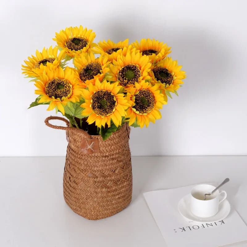 Fleur de Tournesol Artificielle Vase