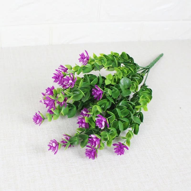 Fleur en Plastique Mauve