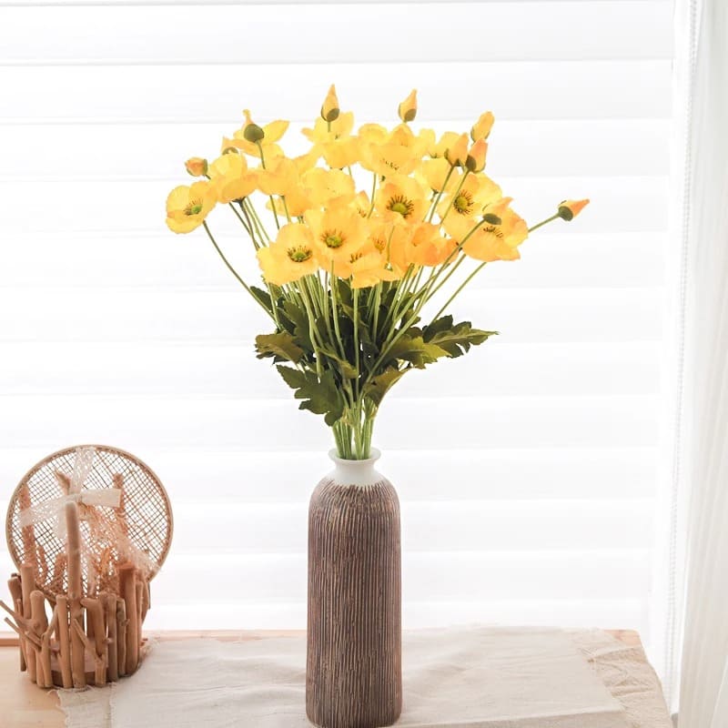 Fleurs Artificielles Coquelicots Champêtre