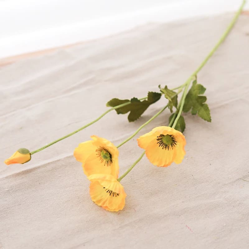 Fleurs Artificielles Coquelicots Jaune