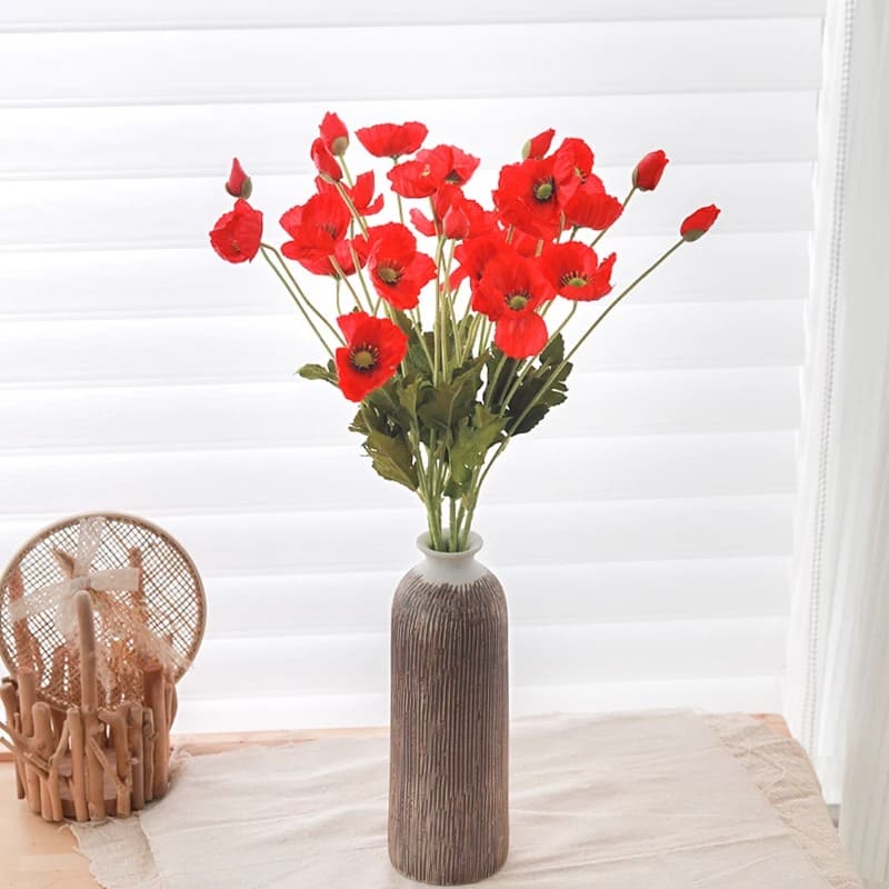 Fleurs Artificielles Coquelicots Mariage