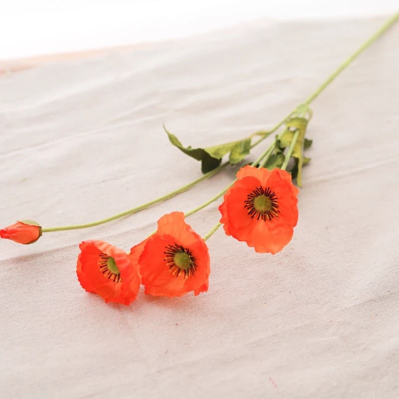 Fleurs Artificielles Coquelicots Orange