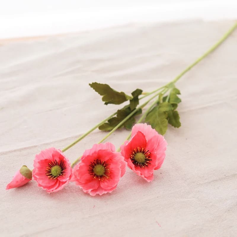 Fleurs Artificielles Coquelicots Rose