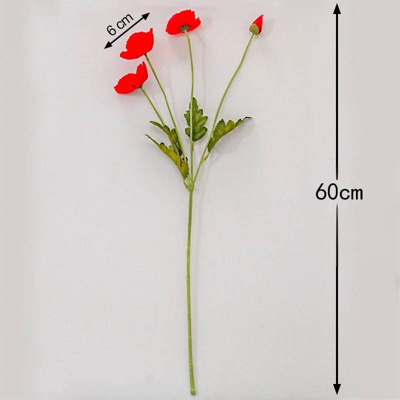 Fleurs Artificielles Coquelicots Taille