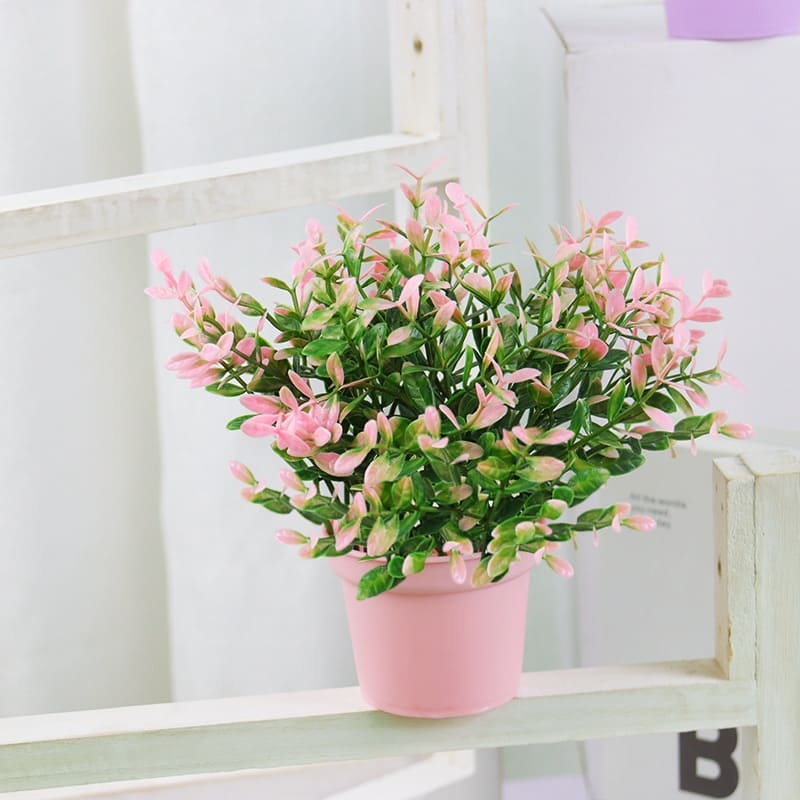 Fleurs Artificielles Roses en Pot