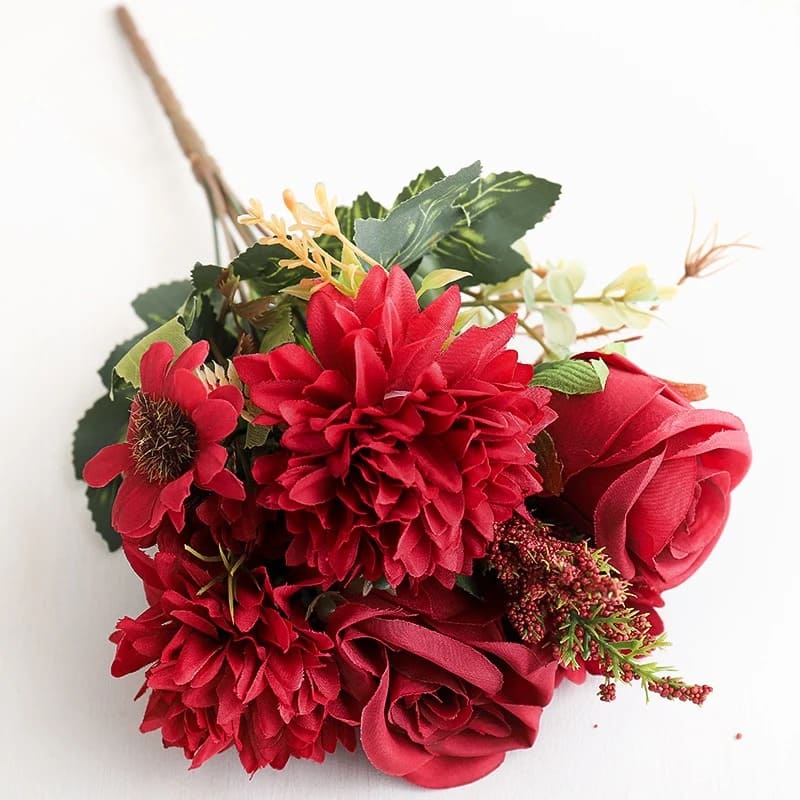 Fleurs Artificielles Toussaint Rouge