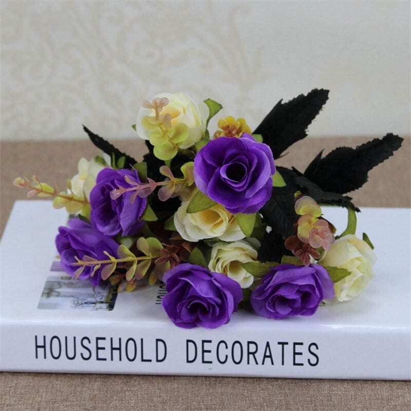 Fleurs Artificielles pour Cimetière Violet