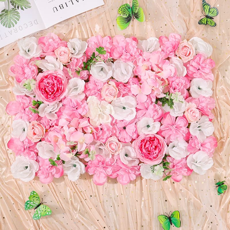 Fleurs Artificielles pour Extérieur Rose et Blanc