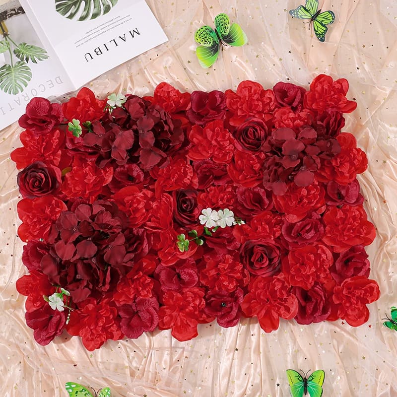 Fleurs Artificielles pour Extérieur Rouge