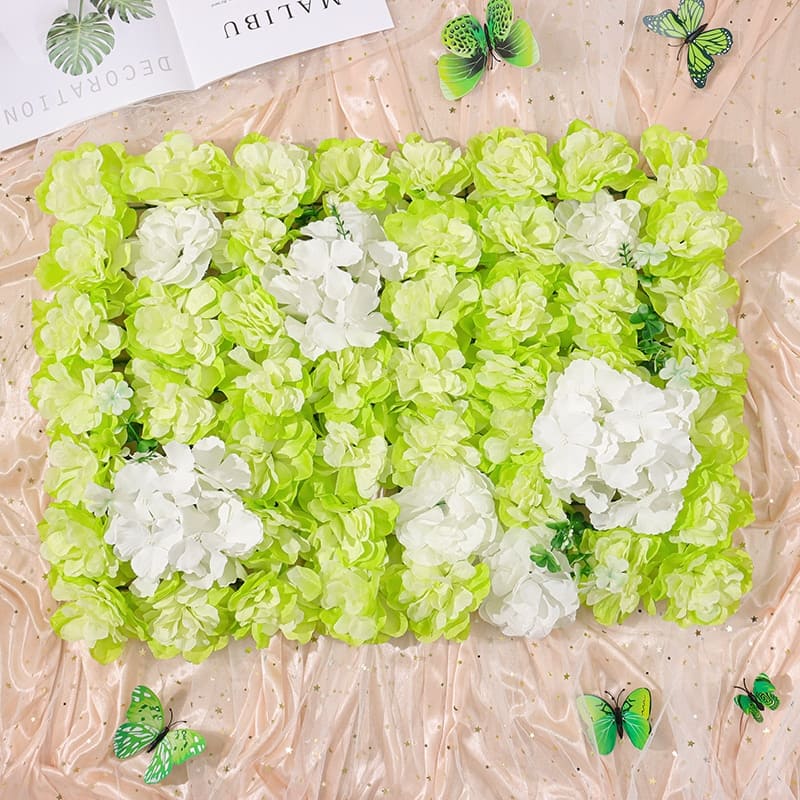 Fleurs Artificielles pour Extérieur Vert et Blanc