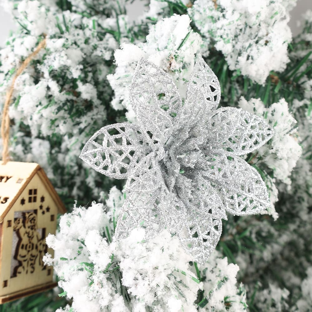 Fleurs Sapin de Noël Argent