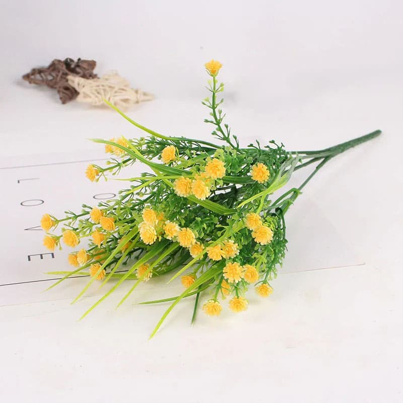 Fleurs synthétiques Décoration Jaune