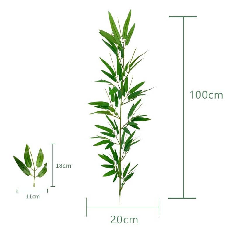Grande Branche Artificielle Feuilles de Bambou