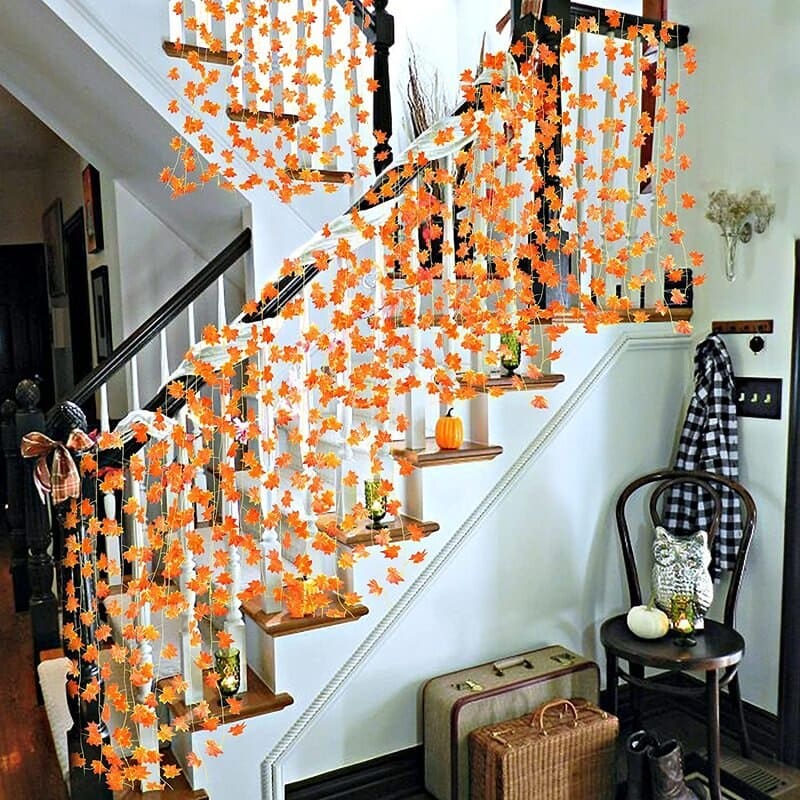 Guirlande de Feuilles d'Automne Artificielle