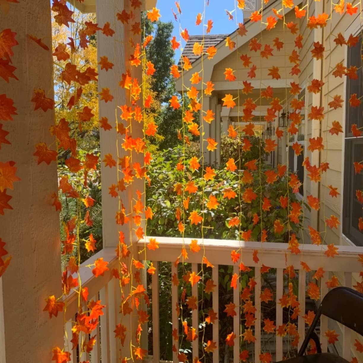 Guirlande de Feuilles d'Automne Extérieur