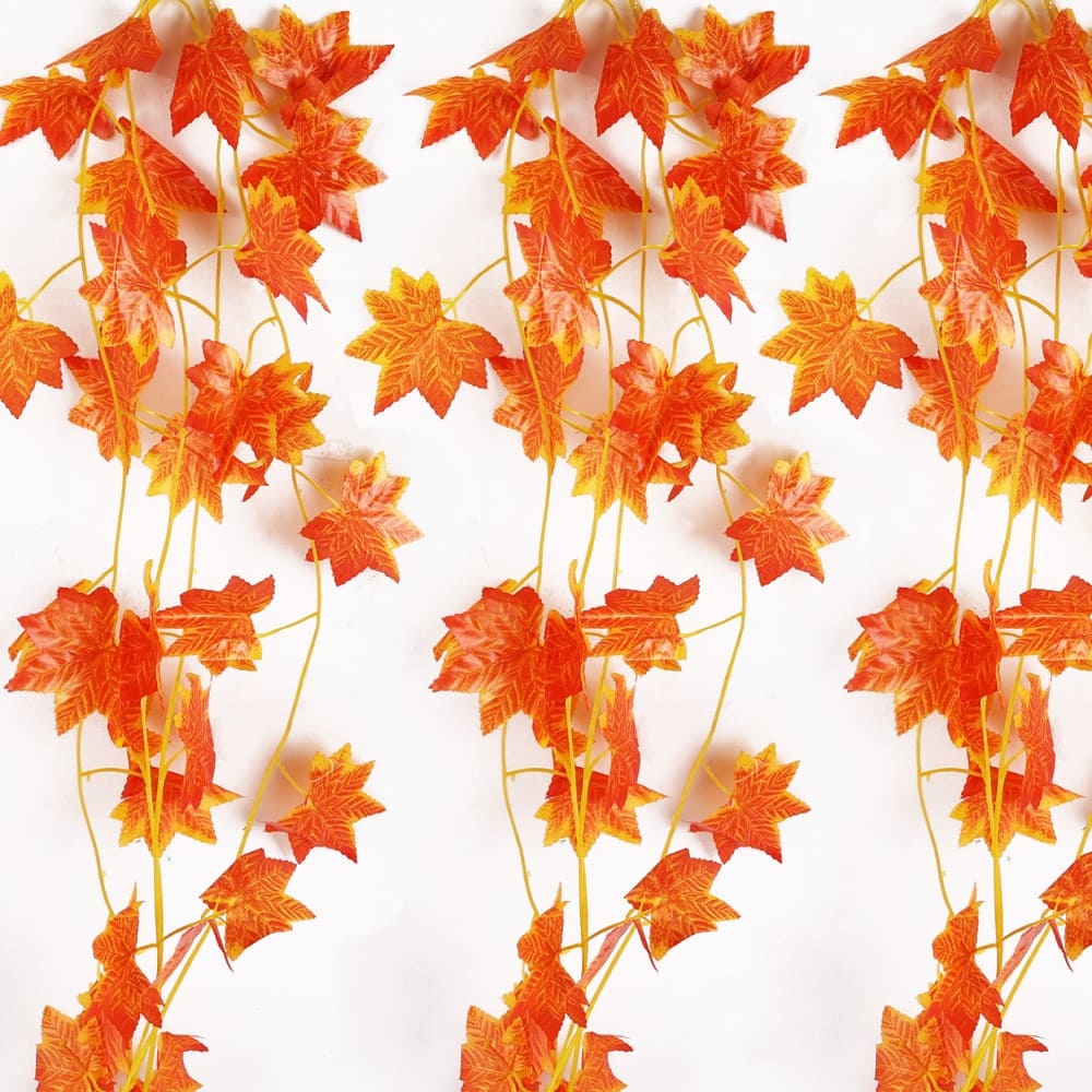 Guirlande de Feuilles d'Automne Orange