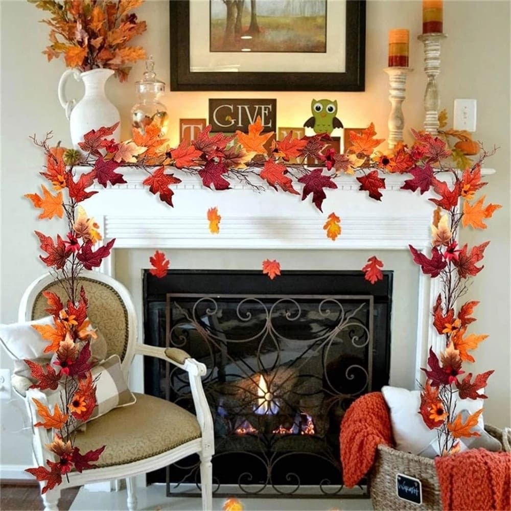 Guirlande de Feuilles d'Érable Artificielles Halloween