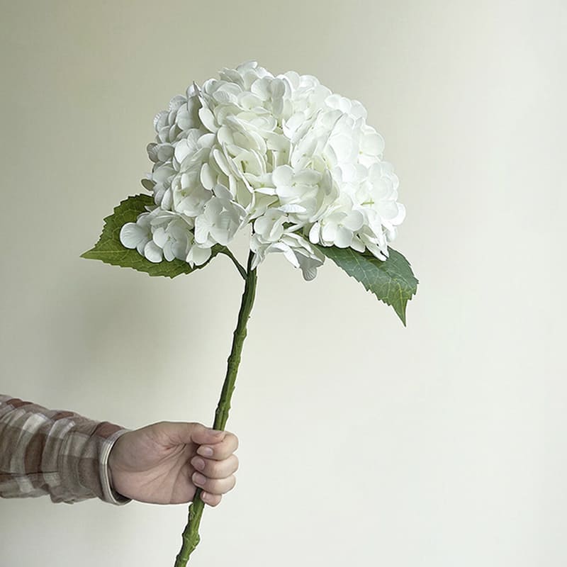 Hortensia Artificiel Haut de Gamme Blanc