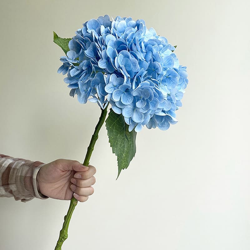 Hortensia Artificiel Haut de Gamme Bleu Clair