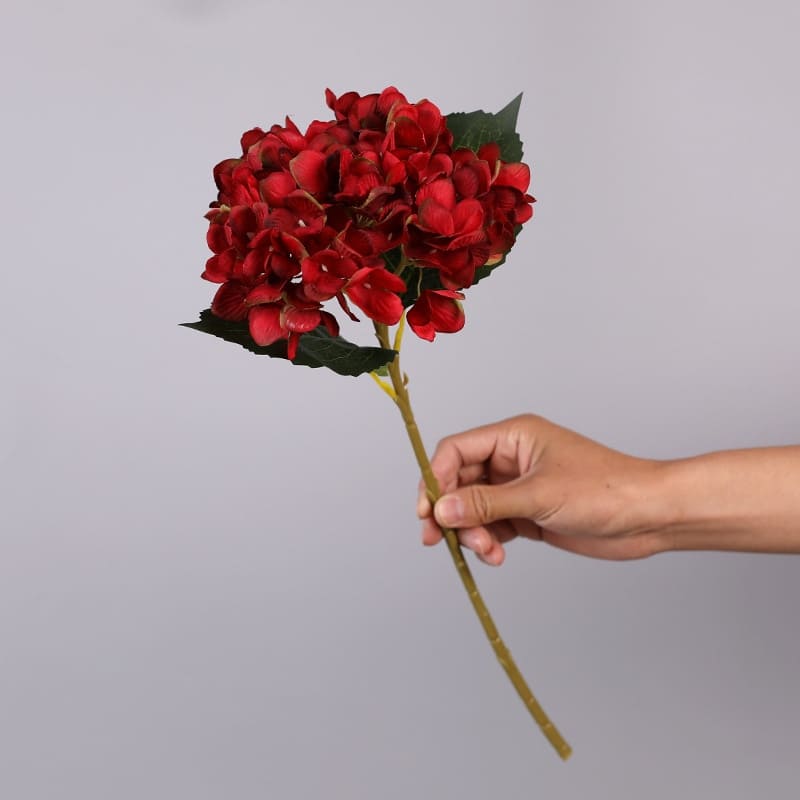 Hortensia Artificielle Rouge