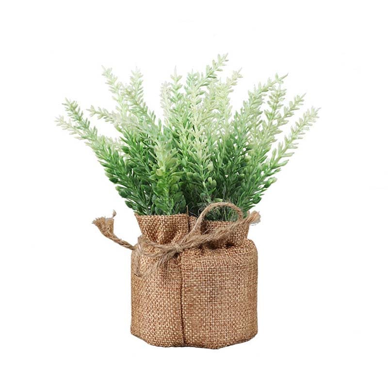 Lavande Artificielle en Pot Blanc