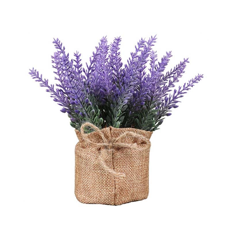 Lavande Artificielle en Pot Violet