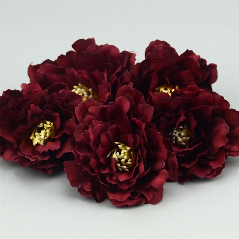 Mini Œillets Fleurs Rouge Foncé