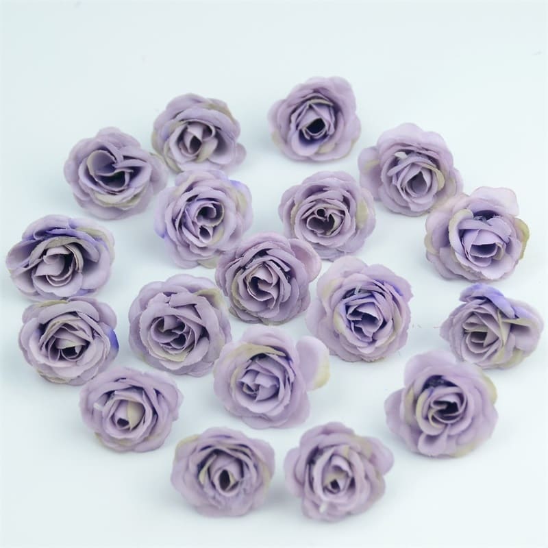 Mini Roses Artificielles Violet Clair