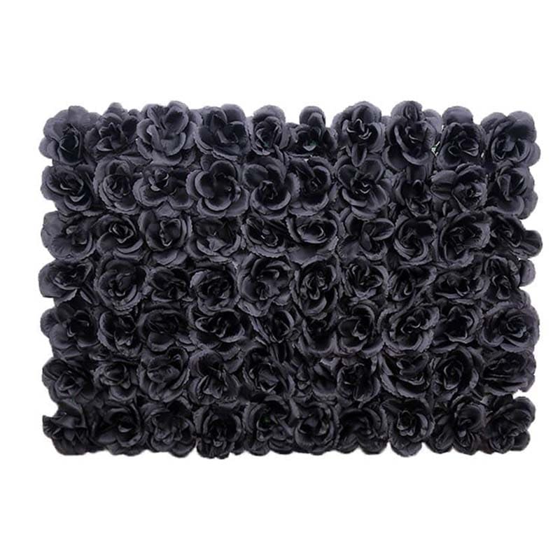 Mur de Fleurs Artificielles Noires Halloween