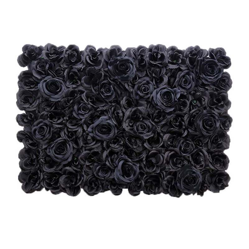 Mur de Fleurs Artificielles Noires Mariage