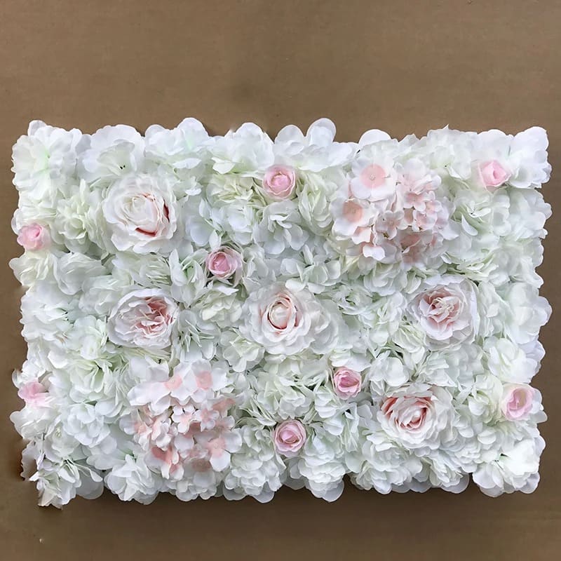 Mur de Fleurs Blanc Rose