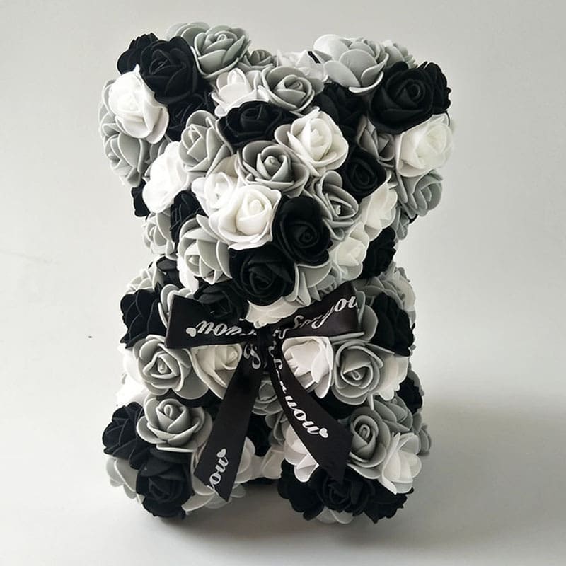Nounours Saint-Valentin Gris