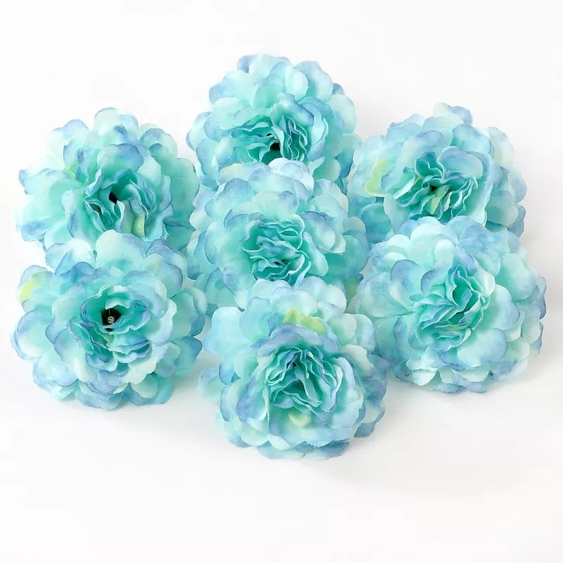 Oeillet Fleur Artificielle Bleu