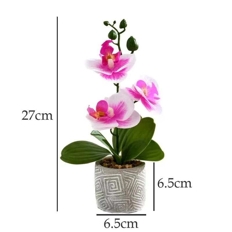 Orchidée Artificielle en Pot Haut de Gamme Taille