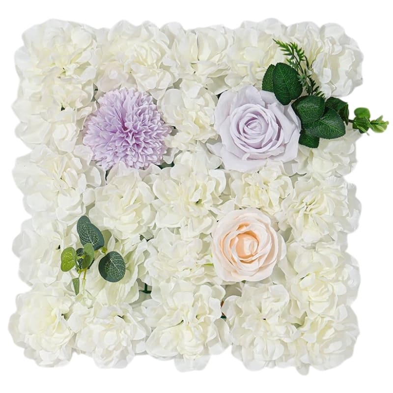 Panneau Mural Fleur Artificielle Blanc