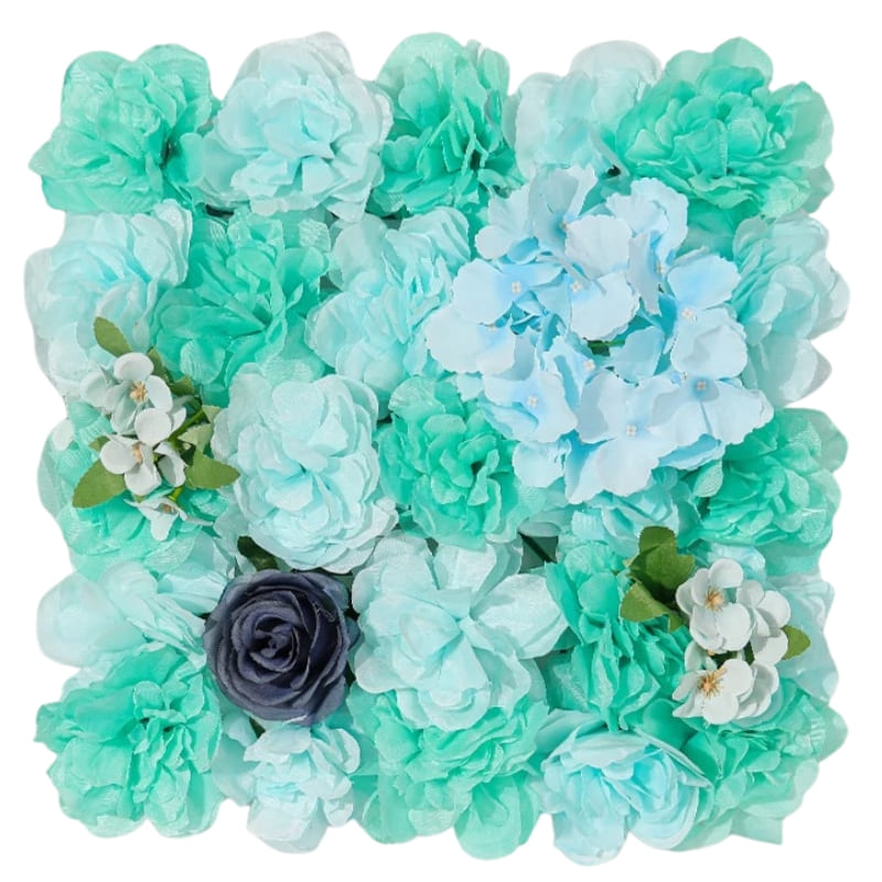Panneau Mural Fleur Artificielle Bleu Clair