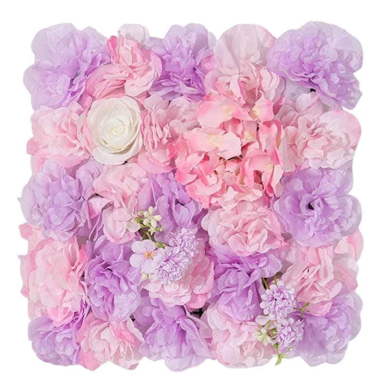 Panneau Mural Fleur Artificielle Rose Clair et Violet Clair