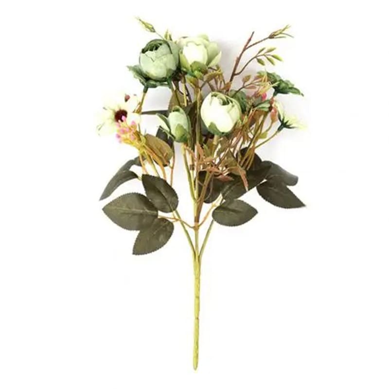 Petit Bouquet de Fleurs Artificielles Vert