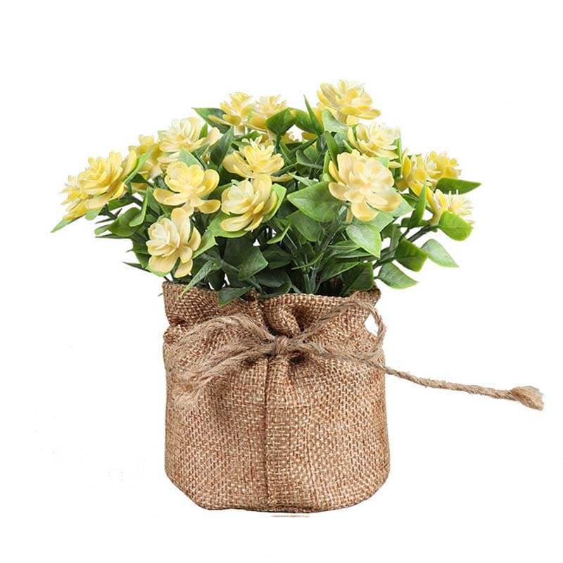 Petite Fleur Artificielle Déco Jaune
