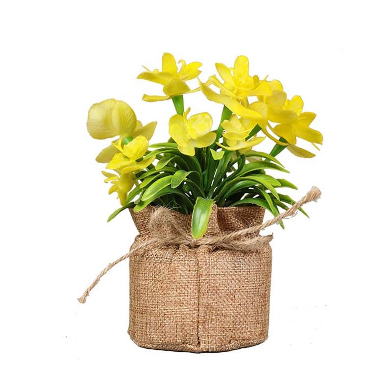 Petites Fleurs en Pot Jaune