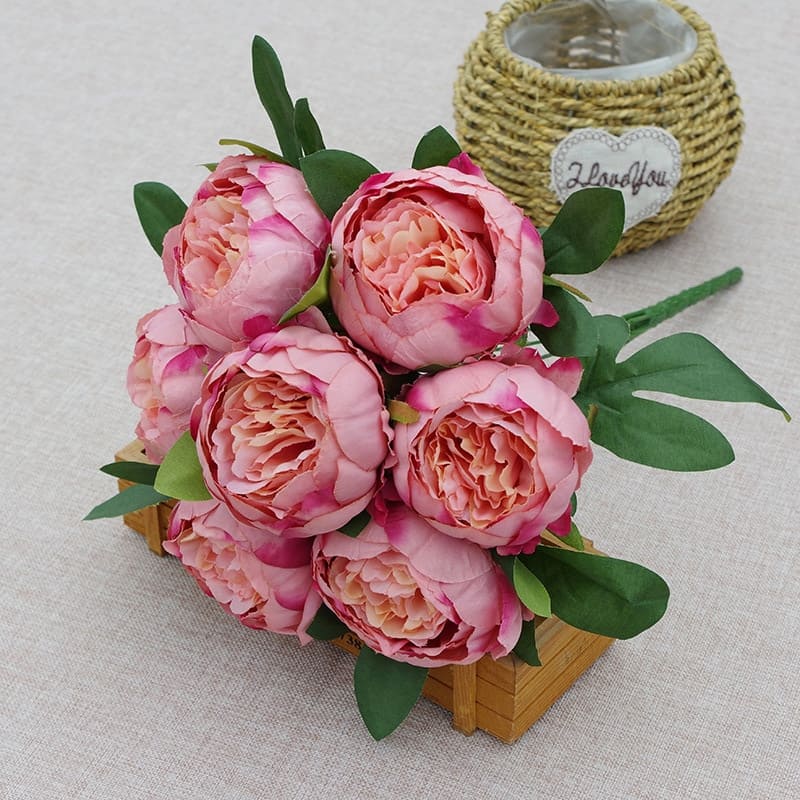 Pivoines Artificielles Rose