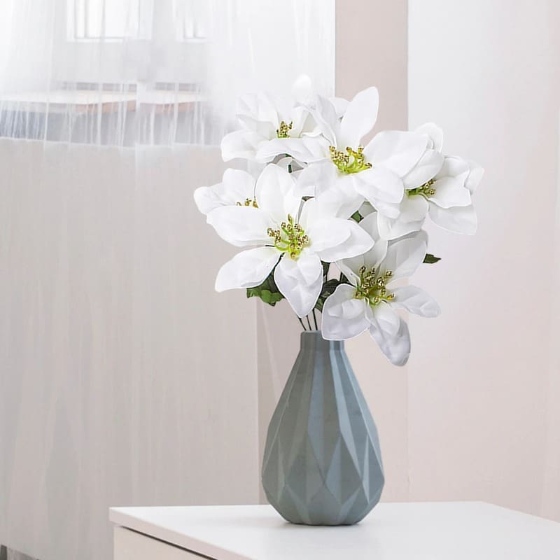 Poinsettia Artificiel Blanc