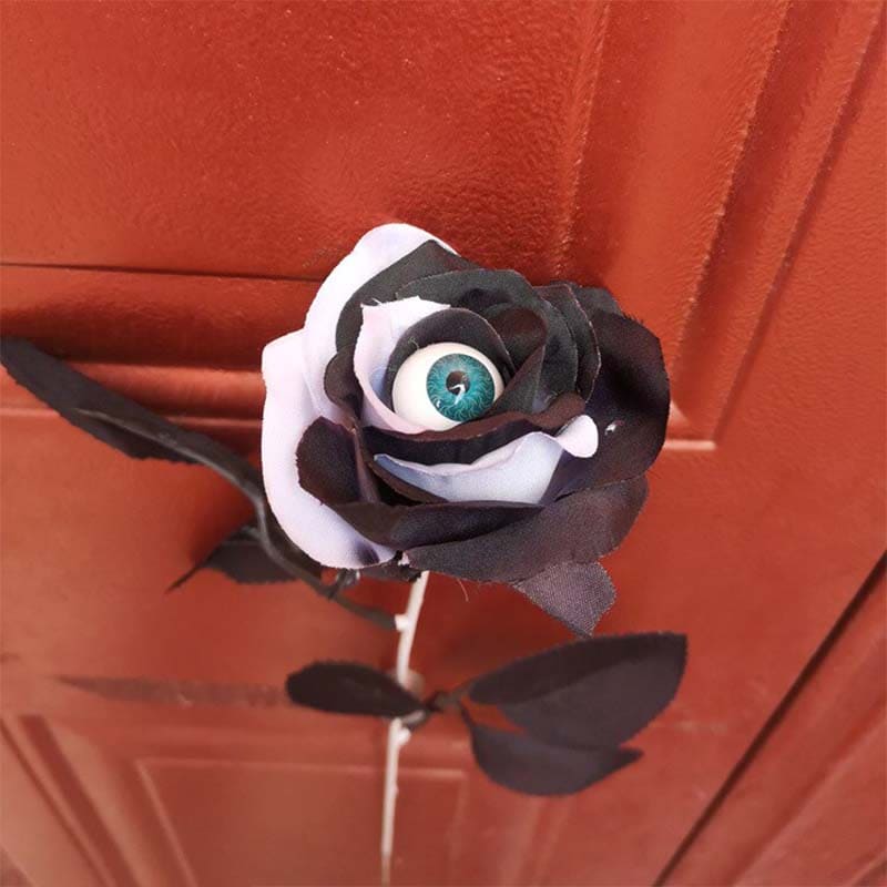 Rose d'Halloween Noir et Blanc