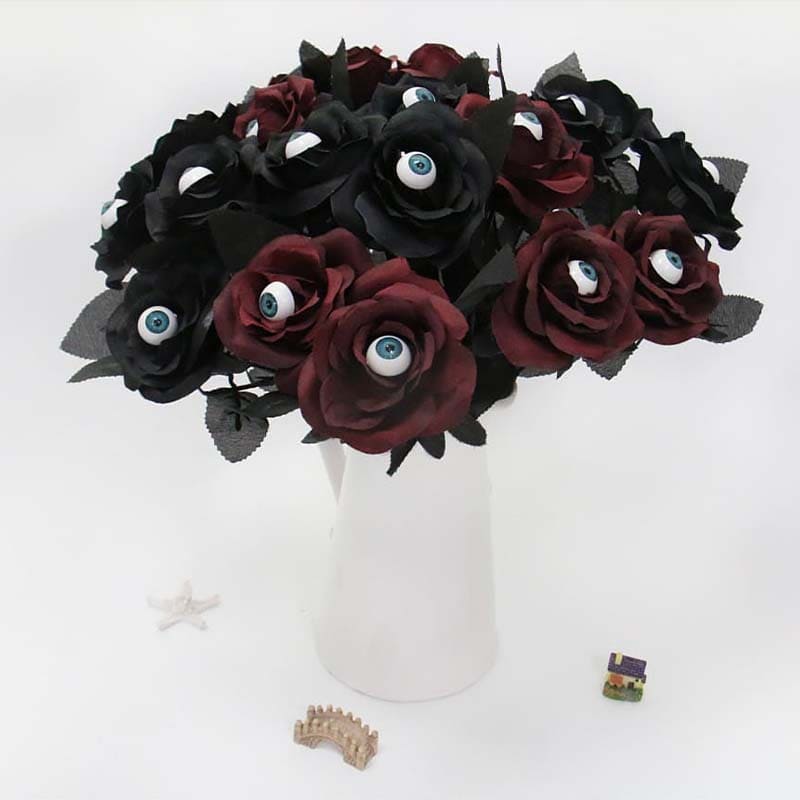 Rose d'Halloween Noir et Rouge