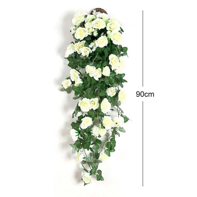 Roses Artificielles Tombantes Blanc