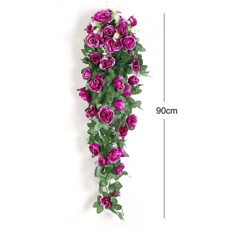 Roses Artificielles Tombantes Violet