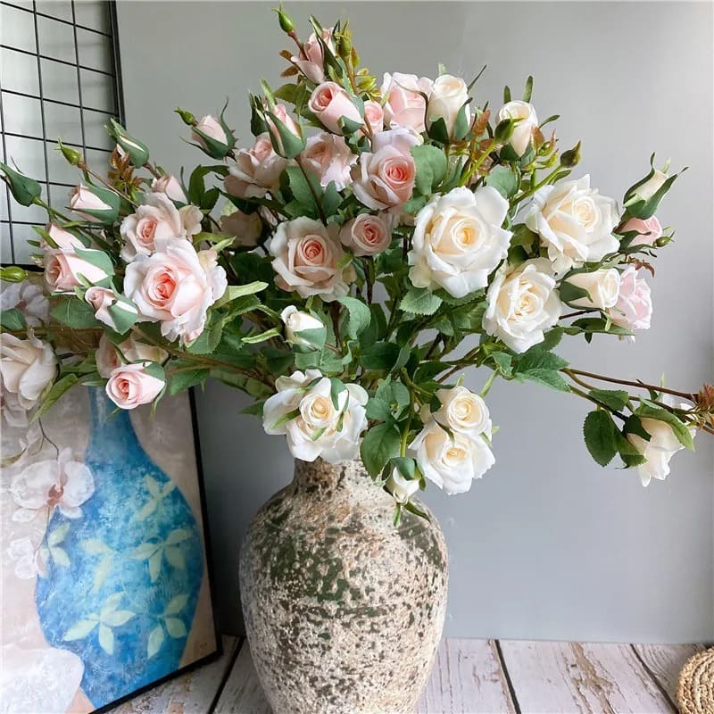 Roses Artificielles avec Tige Bouquet
